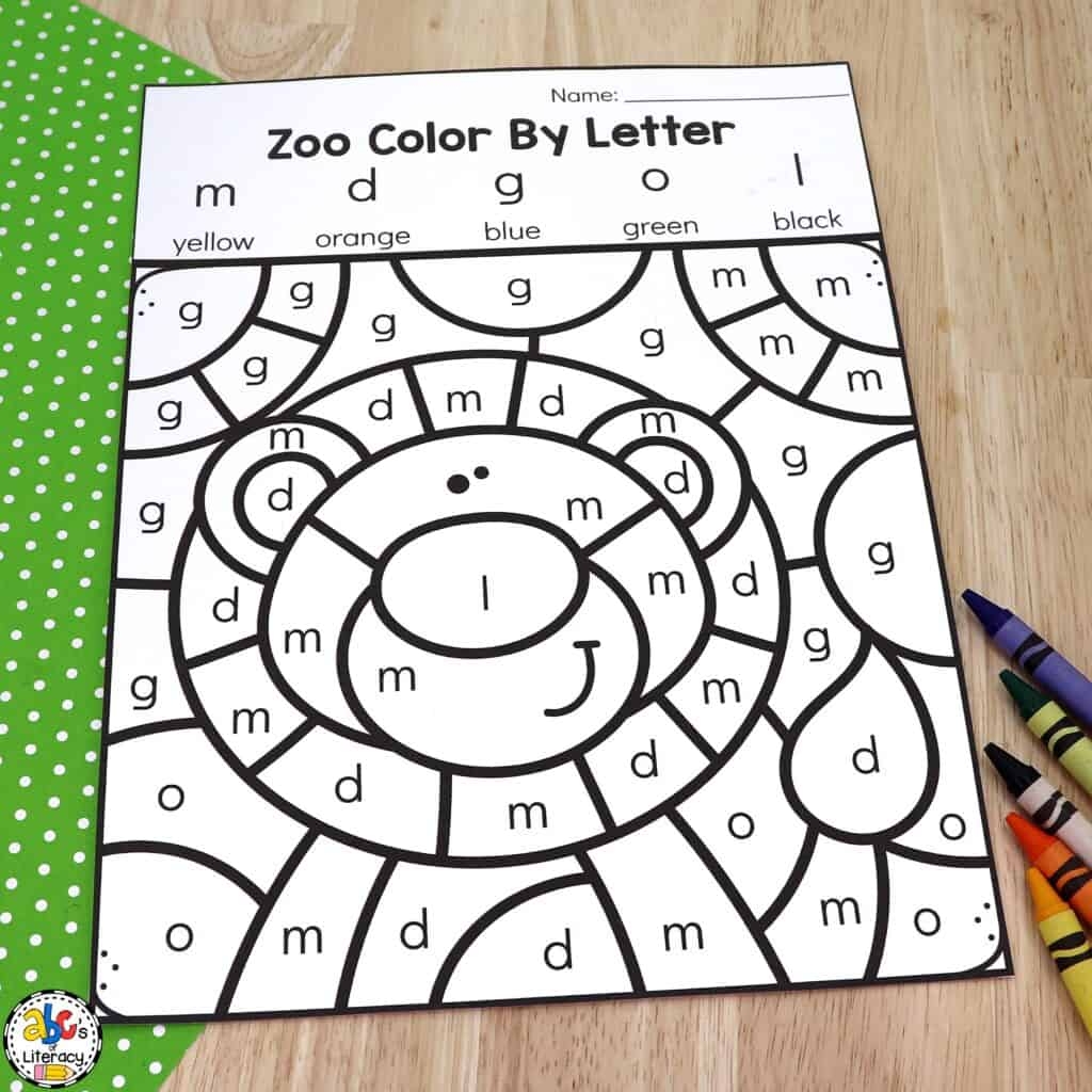 Color By Letter Worksheets Printable