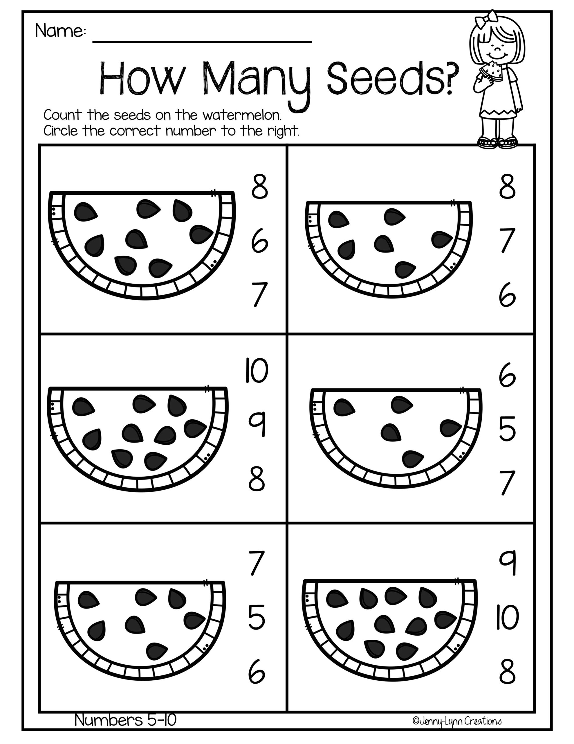Printable One To One Correspondence Worksheets Download